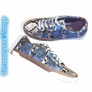 𝅺crown Vintage Adelite Snakeskin Sneakers